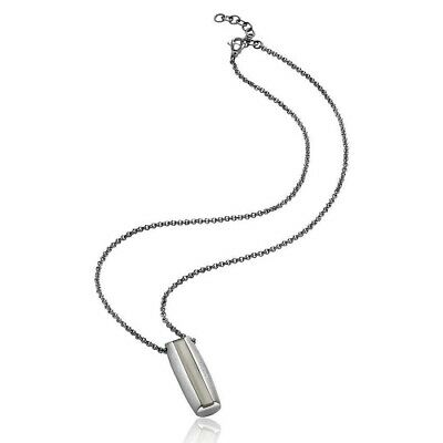 BREIL - oceľový pánsky náhrdelník; retiazka 50cmx2mm;prívesok 3,2x1,2cm