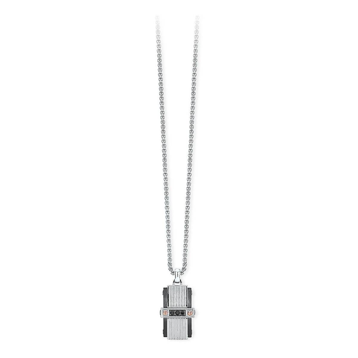 2JEWELS Mod. GENTLEMAN náhrdelník z ch. ocele ; 50cm x 1mm; 2,7cm x 1,3cm 