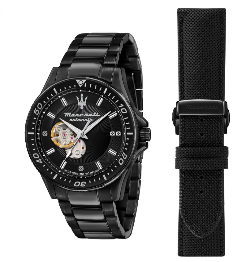 Maserati - pánske diamantové hodinky (automat) - R8823140005